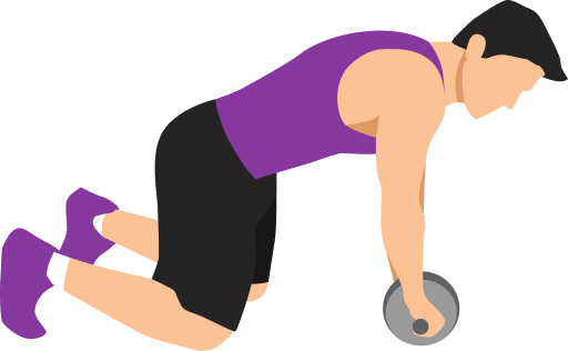 Illustration of the Ab Wheel Rollout