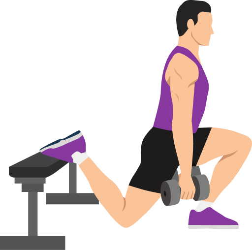 Illustration of the Bulgarian Split Squat