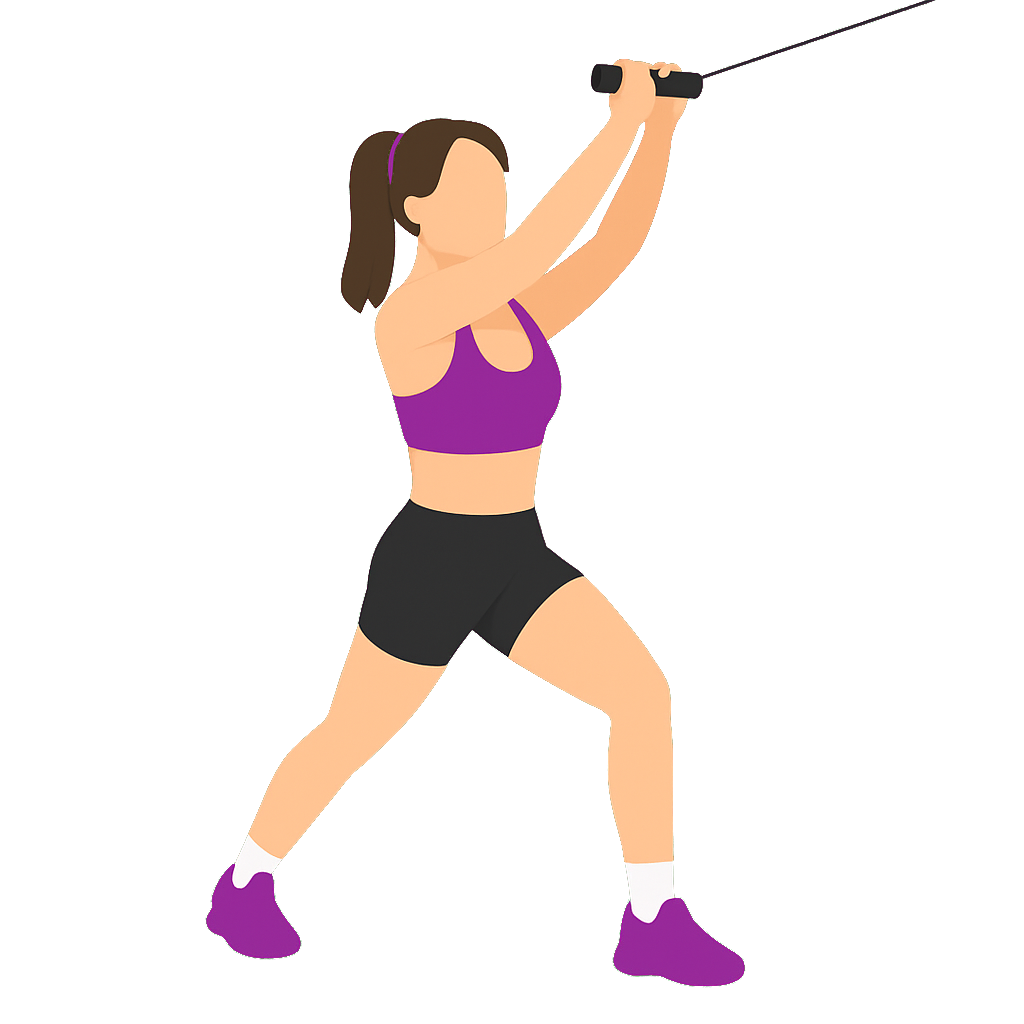 Illustration of the Cable Pallof Press