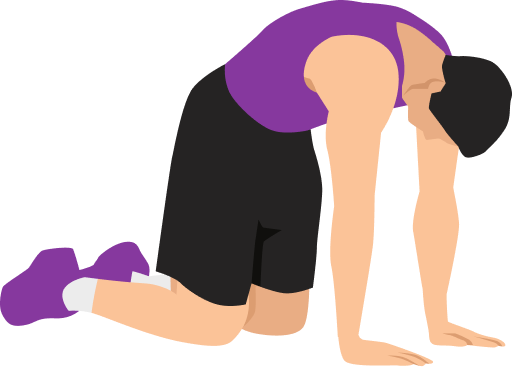 Illustration of the Cat-cow Stretch