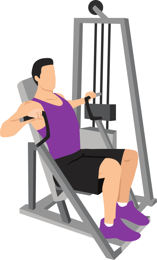 Illustration of the Machine Chest Press