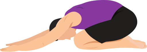 Illustration of the Childs Pose