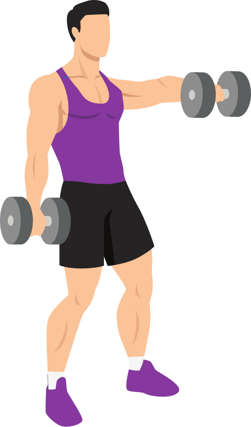 Illustration of the Dumbbell Front Raise