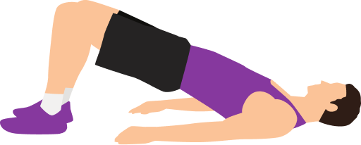 Illustration of the Resistance Band Glute Bridges