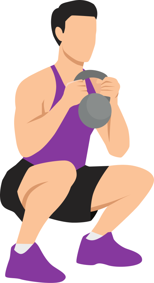 Illustration of the Dumbbell Squat