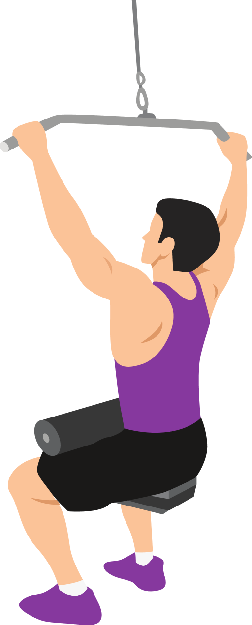 Illustration of the Cable Lat Pulldown
