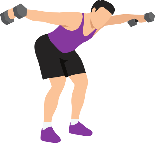 Illustration of the Dumbbell Reverse Flyes