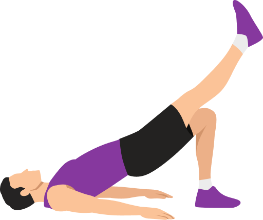 Illustration of the Single-leg Glute Bridge