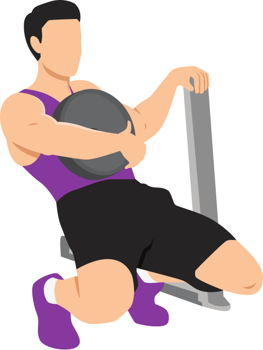 Illustration of the Dumbbell Sissy Squat