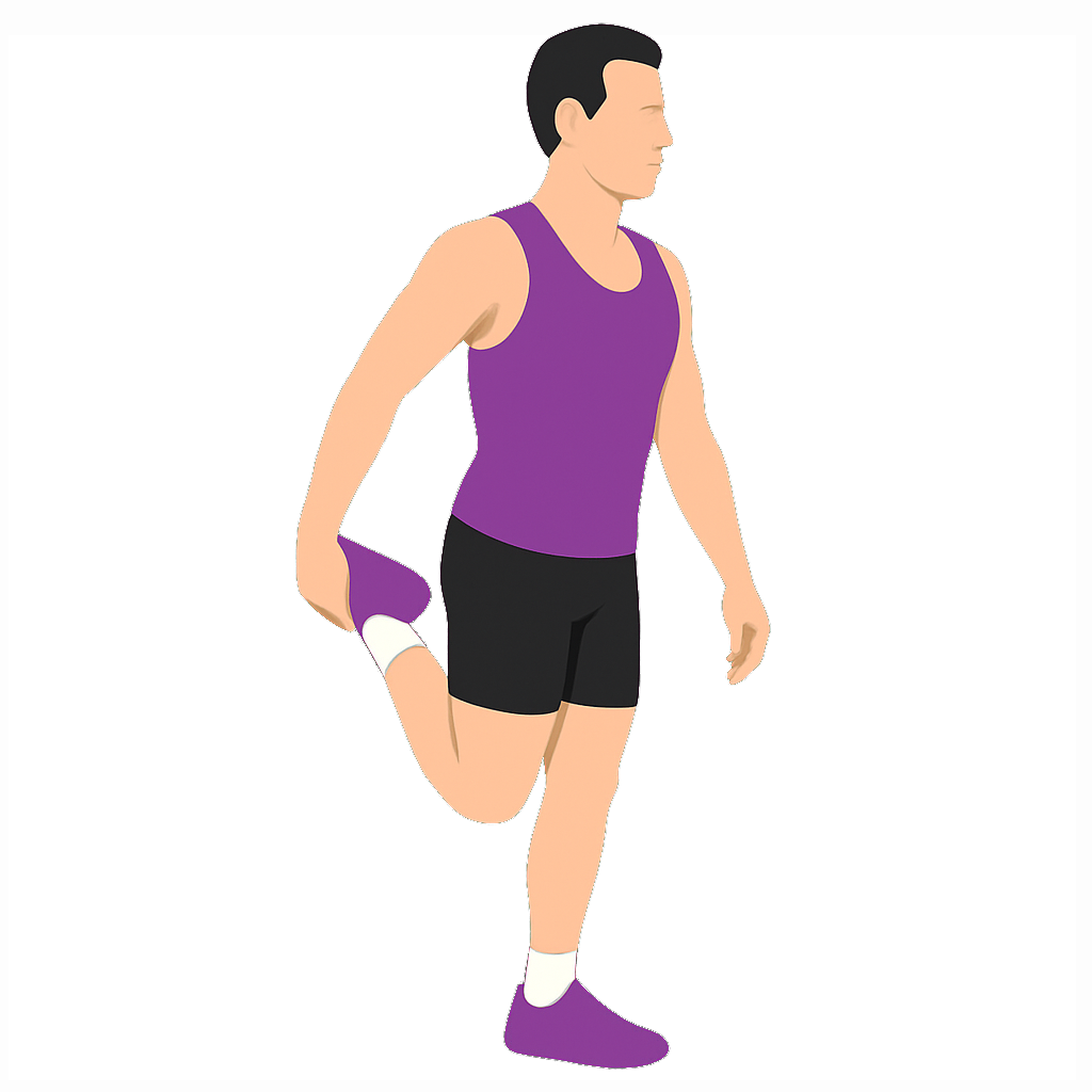 Illustration of the Standing Quad Stretch